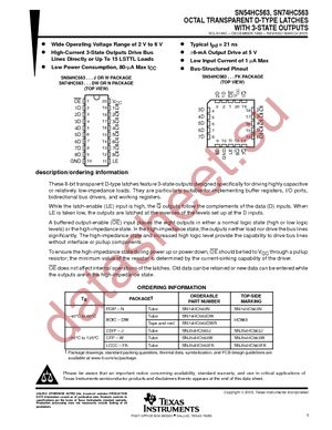 SN74HC563DWR datasheet  